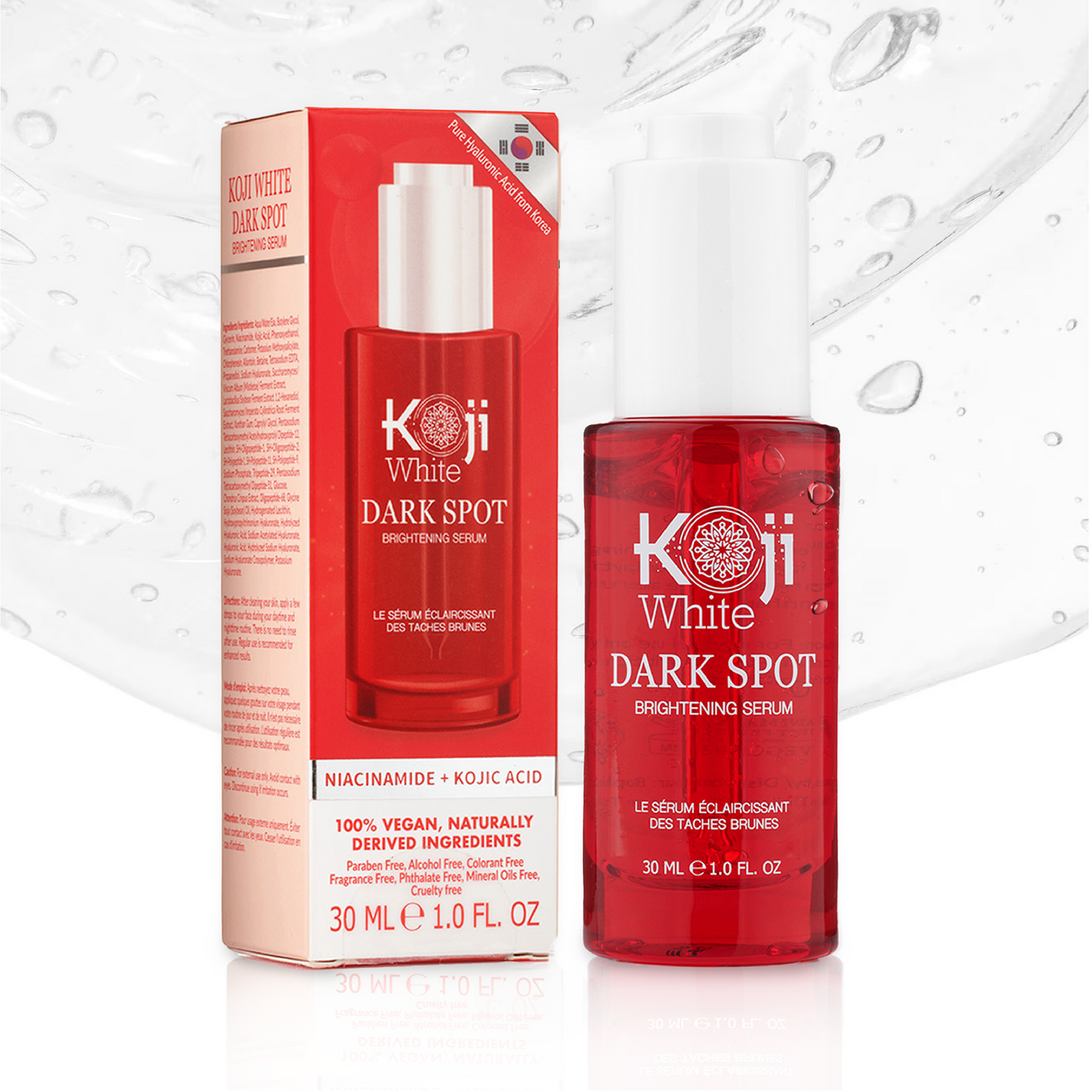 Koji White Dark Spot Brightening Serum with X8 Pure Hyaluronic Acid From Korean,Skin Care Product 1 Fl Oz