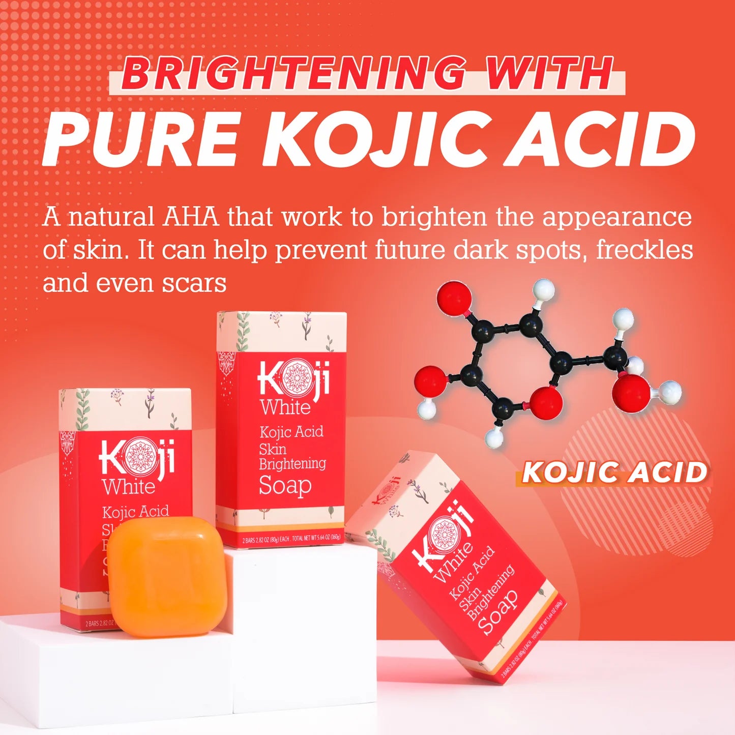 Pure Kojic Acid Skin Brightening Soap 2 Packs (2 Packs)