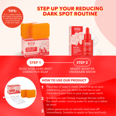 Koji White Kojic Acid Dark Spot Corrector Soap (2Bars)