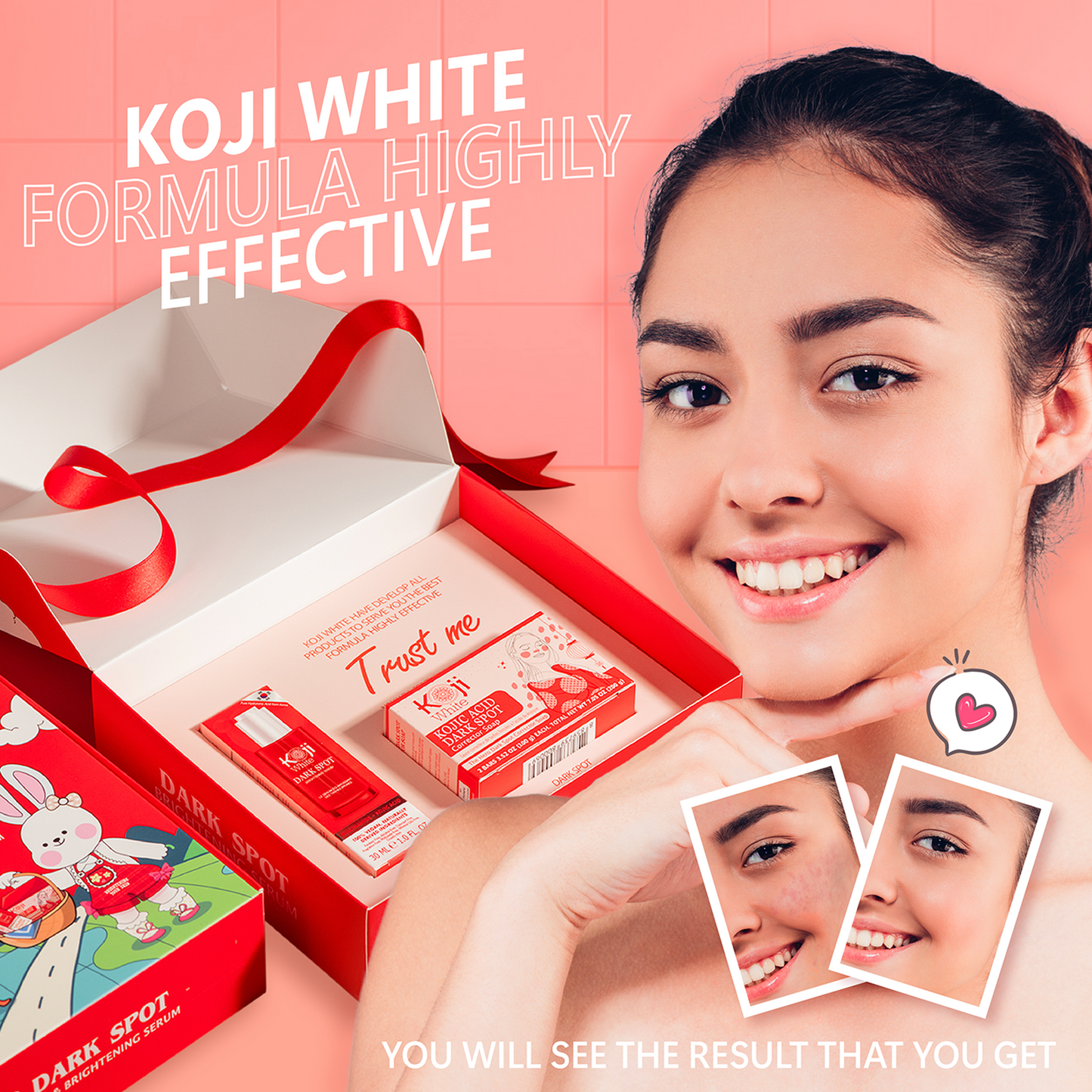 Koji White Skin Care Set – Hero Dark Spot Corrector Soap (3.52 Oz) & Dark Spot Brightening Serum (1 Fl.Oz)