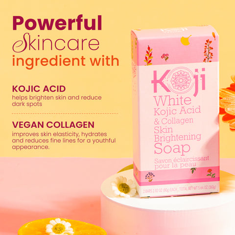 Kojic Acid & Collagen Skin Brightening Soap (2 Bars)