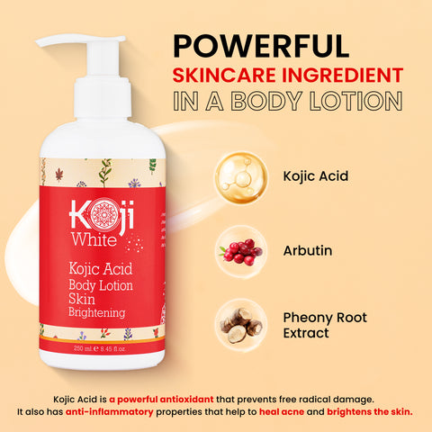 Kojic Acid Skin Brightening Body Lotion (1 Bottle)