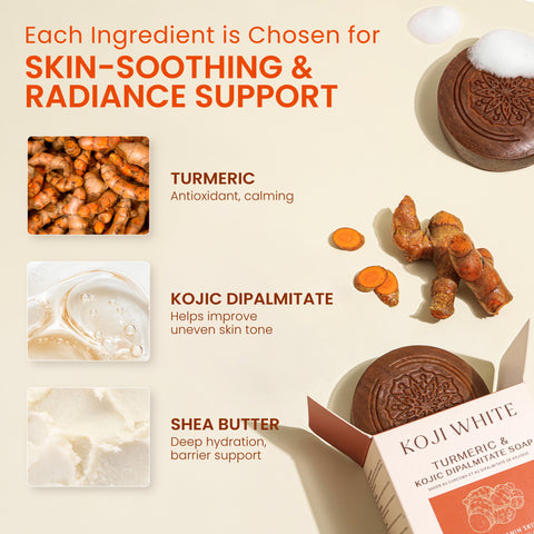 Turmeric & Kojic Acid Dipalmitate Soap 2.82 oz (2 Bars)