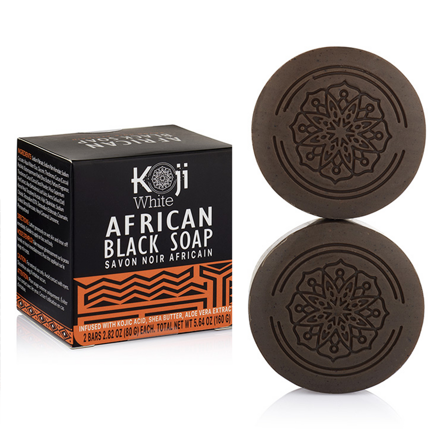 Koji White African Black Soap Bar (2 Bars)