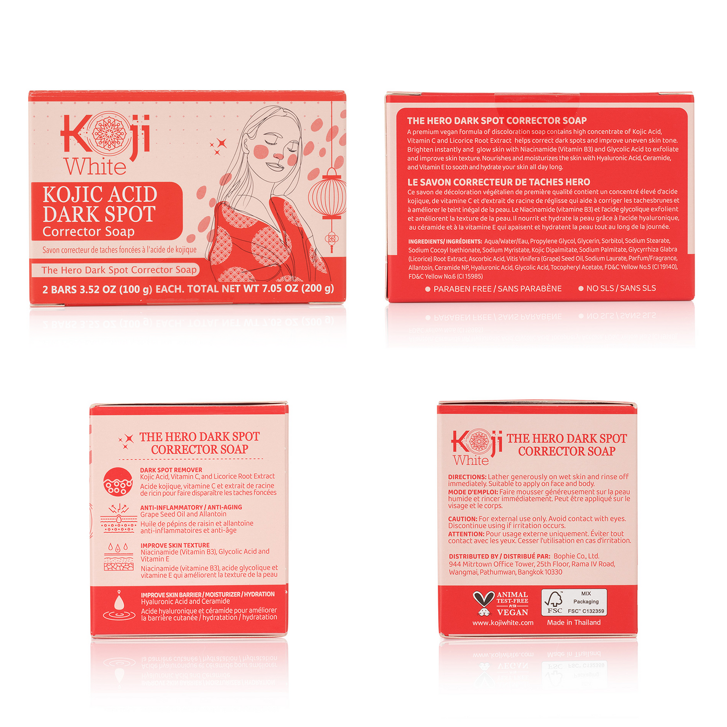 Koji White Kojic Acid Dark Spot Corrector Soap (2Bars)