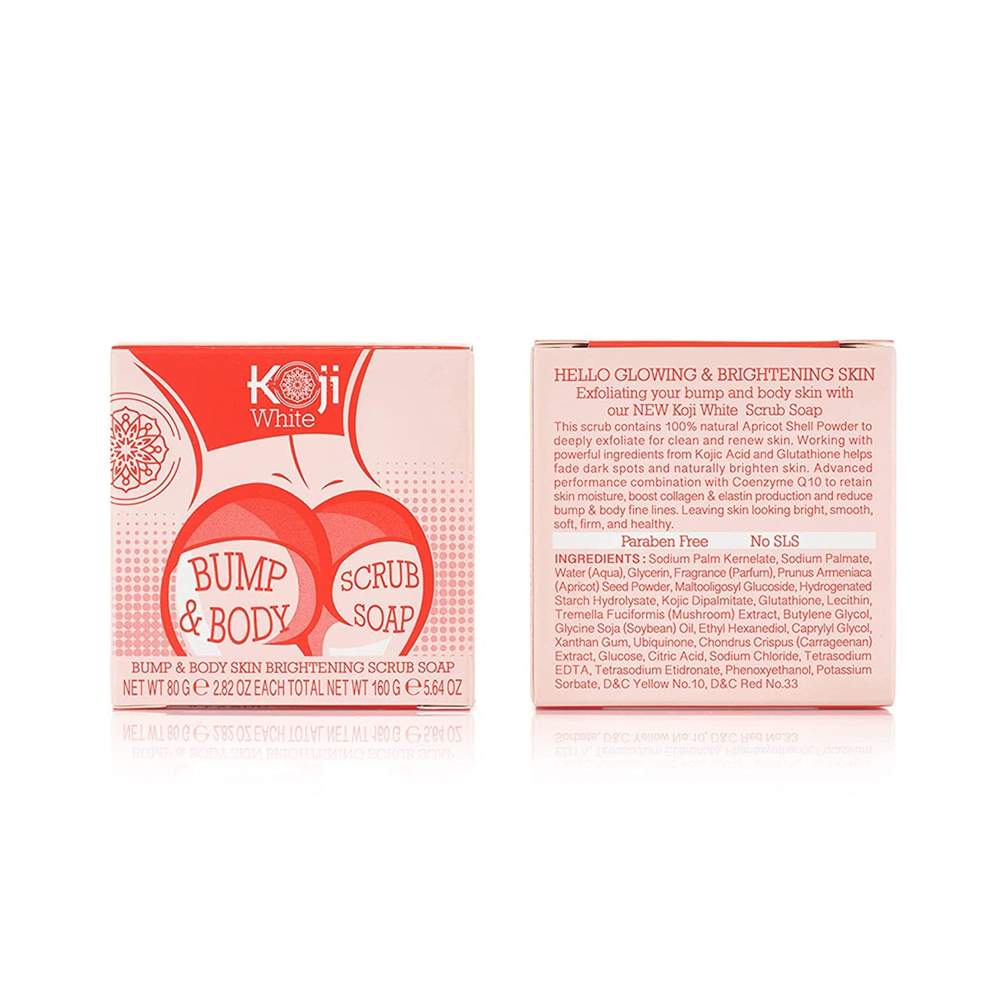 Koji White Kojic Acid Bump Eraser Body Scrub Soap (2 Bars)