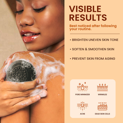 Koji White African Black Soap Bar (2 Bars) - Koji White