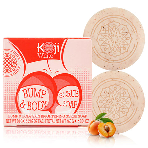 Koji White Kojic Acid Bump Eraser Body Scrub Soap (2 Bars) - Koji White