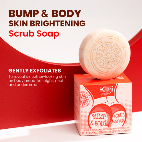 Koji White Kojic Acid Bump Eraser Body Scrub Soap (2 Bars) - Koji White