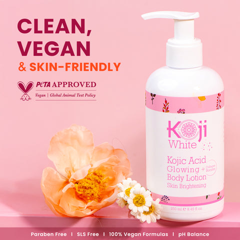 Kojic Acid & Collagen Skin Brightening Body Lotion (2 Bottles) - Koji White