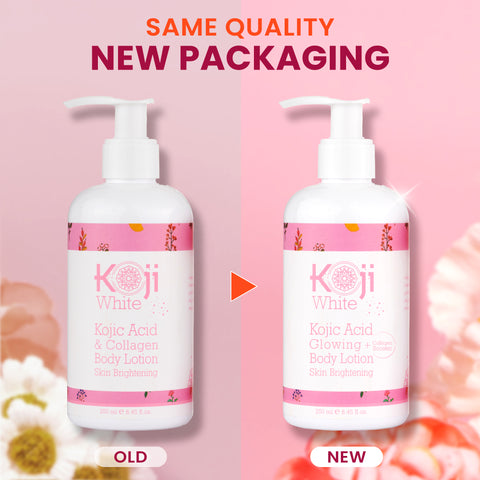 Kojic Acid & Collagen Skin Brightening Body Lotion (2 Bottles) - Koji White
