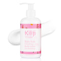 Koji White Kojic Acid and Collagen Skin Brightening Body Lotion bottle with white and purple packaging on a white background.