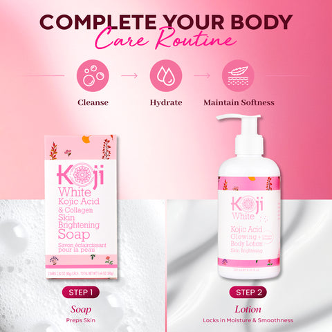 Kojic Acid & Collagen Skin Brightening Body Lotion (1 Bottles) - Koji White