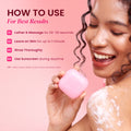 Two bars of kojiwhite collagen and kojic acid skin brightening soap, featuring creamy white soap with collagen and kojic acid ingredients.