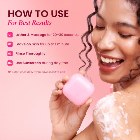 Two bars of kojiwhite collagen and kojic acid skin brightening soap, featuring creamy white soap with collagen and kojic acid ingredients.