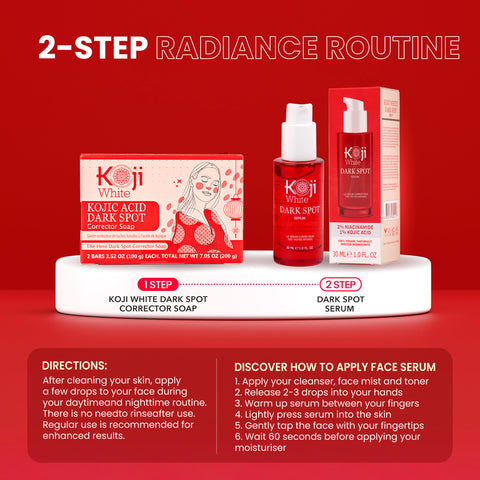 Koji White Dark Spot Brightening Serum with X8 Pure Hyaluronic Acid From Korean,Skin Care Product 1 Fl Oz