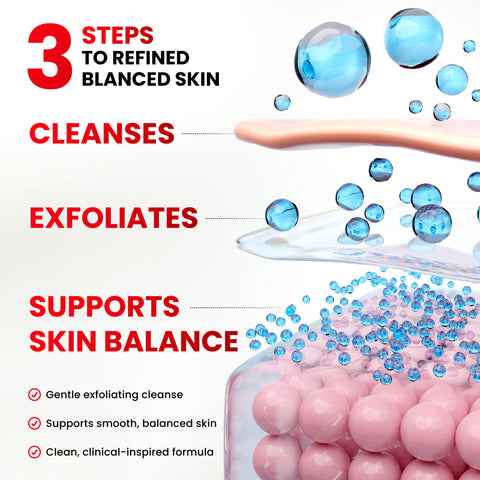 Koji White AHA exfoliating soap bars, 0.88 oz each, in a set of four, featuring natural ingredients and textured soap surfaces.