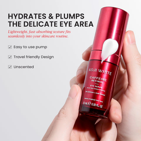 3% Caffeine Eye Serum with 0.2% Retinol, Peptides for Puffiness & Dark Circles 15 ML (0.50 Fl Oz)