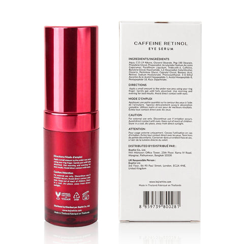 3% Caffeine Eye Serum with 0.2% Retinol, Peptides for Puffiness & Dark Circles 15 ML (0.50 Fl Oz)