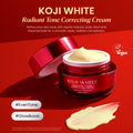 Koji White Pigment Face Correction Kit bundle with face creams and skincare products for skin tone correction