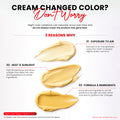 Koji White Radiant Tone Correcting Cream applied on face, showcasing skin care product for brightening and evening skin tone.