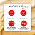Koji White Radiant Tone Correcting Cream applied on face, skin care product for brightening and evening skin tone