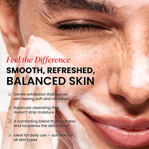 Koji White Exfoliating Facial Scrub, Gentle Face Wash - Unscented, Vegan, 100ml (3.38 Fl Oz)