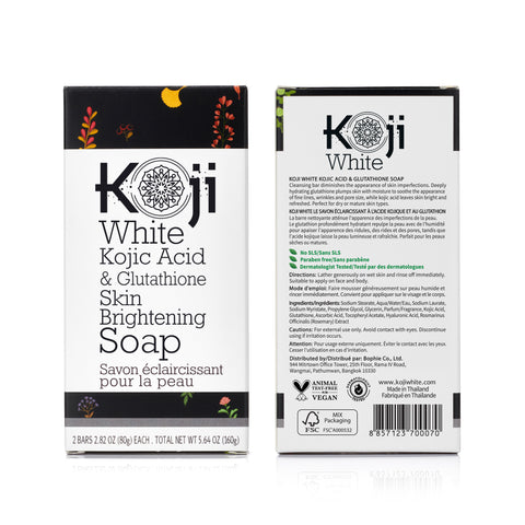 Kojic Acid & Glutathione Skin Brightening Soap (2 Bars) | Koji White Kojic Acid & Glutathione Skin Brightening Soap (2 Bars) | Koji White