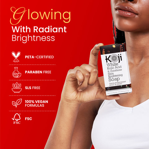 Kojic Acid & Glutathione Skin Brightening Soap (2 Bars) - Koji White