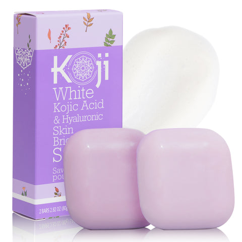 Kojic Acid & Hyaluronic Acid Brightening Soap (2 Bars) - Koji White