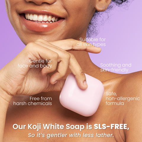 Kojic Acid & Hyaluronic Acid Brightening Soap (2 Bars) - Koji White