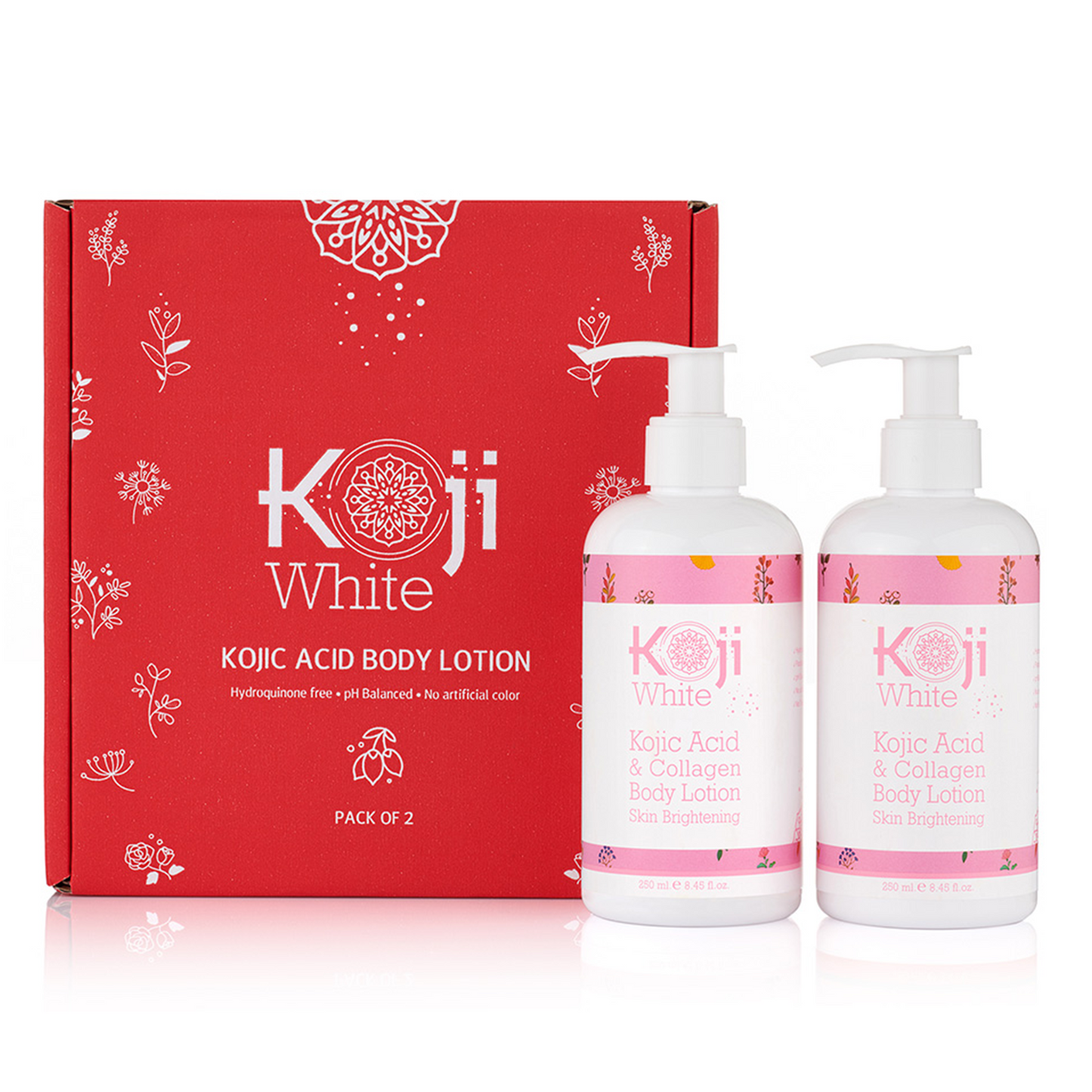 Kojic Acid & Collagen Skin Brightening Body Lotion (2 Bottles)