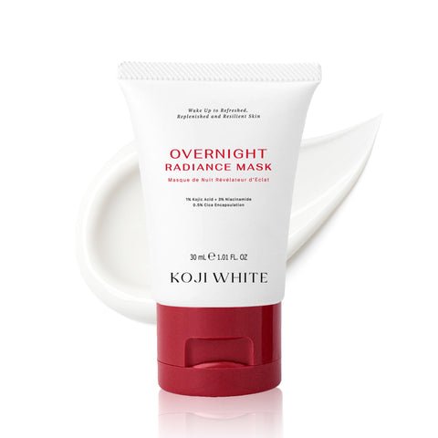 Koji White Radiance Overnight Face Mask - Unscented, Vegan 30 ml (1.01 Fl Oz)