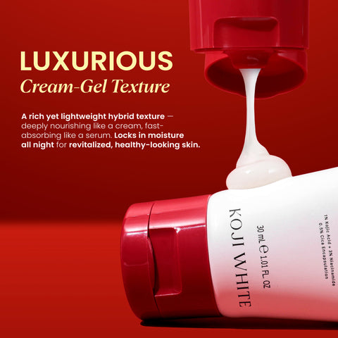 Koji White Radiance Overnight Face Mask - Unscented, Vegan 30 ml (1.01 Fl Oz)