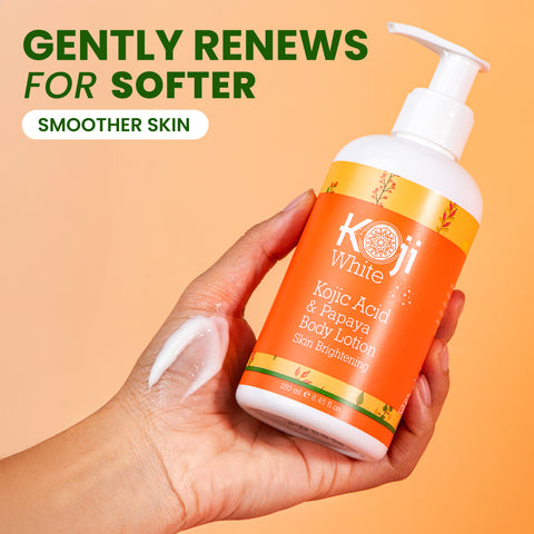 Kojic Acid & Papaya Skin Brightening Body Lotion (2 Bottles) - Koji White