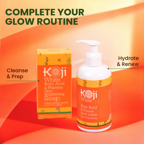 Kojic Acid & Papaya Skin Brightening Body Lotion (1 Bottles) - Koji White