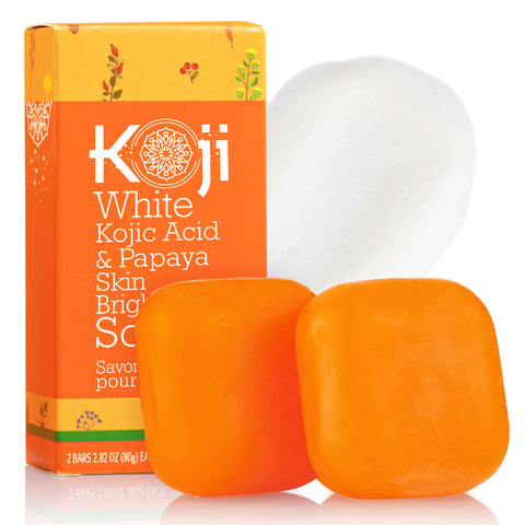 Kojic Acid & Papaya Skin Brightening Soap (2 Bars) | Koji White Kojic Acid & Papaya Skin Brightening Soap (2 Bars) | Koji White
