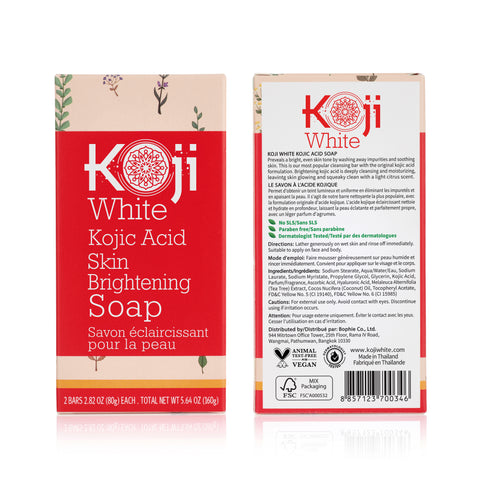 Pure 5% Kojic Acid Skin Brightening Soap (2 Bars) - Koji White