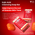 Koji White Pigment Face Correction Kit bundle with skincare products for even skin tone and pigmentation correction.