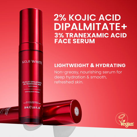 Koji White Pigment Face Correction Kit bundle with serums and skincare products for even skin tone and pigmentation correction.