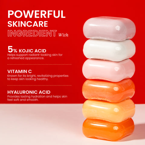 Kojic Acid Skin Brightening Soap Gift Sets (6 Bars)