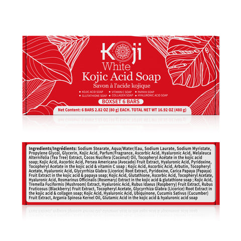 Kojic Acid Skin Brightening Soap Gift Sets (6 Bars)