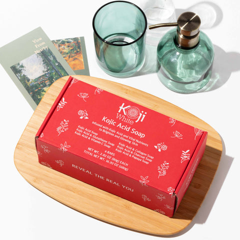 Kojic Acid Skin Brightening Soap Gift Set 6 Bars - kojiwhite