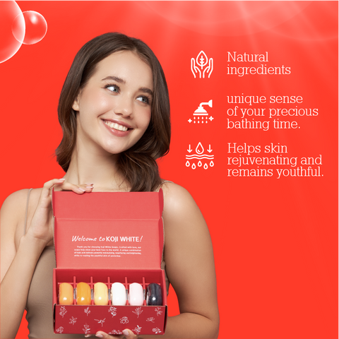 Kojic Acid Skin Brightening Soap Gift Sets (6 Bars)